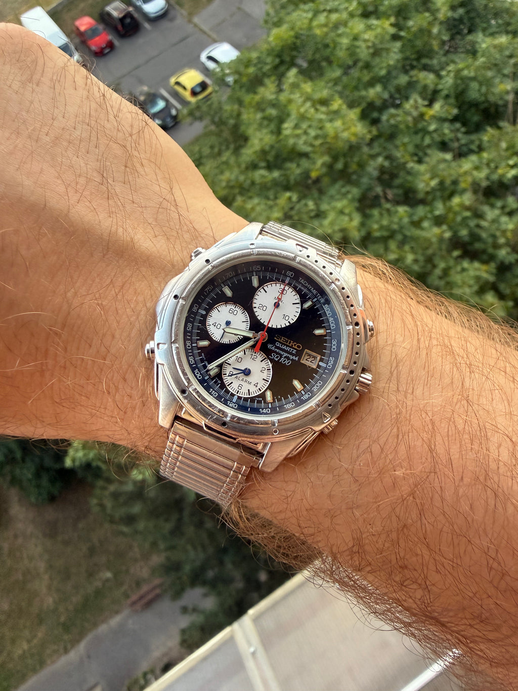 Seiko SQ 100 Quartz chronograph