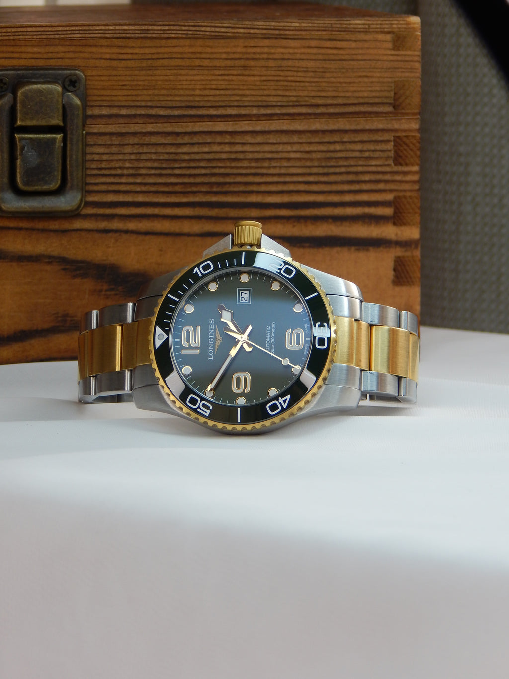 Longines Hydro Conquest, big size, Green Dial