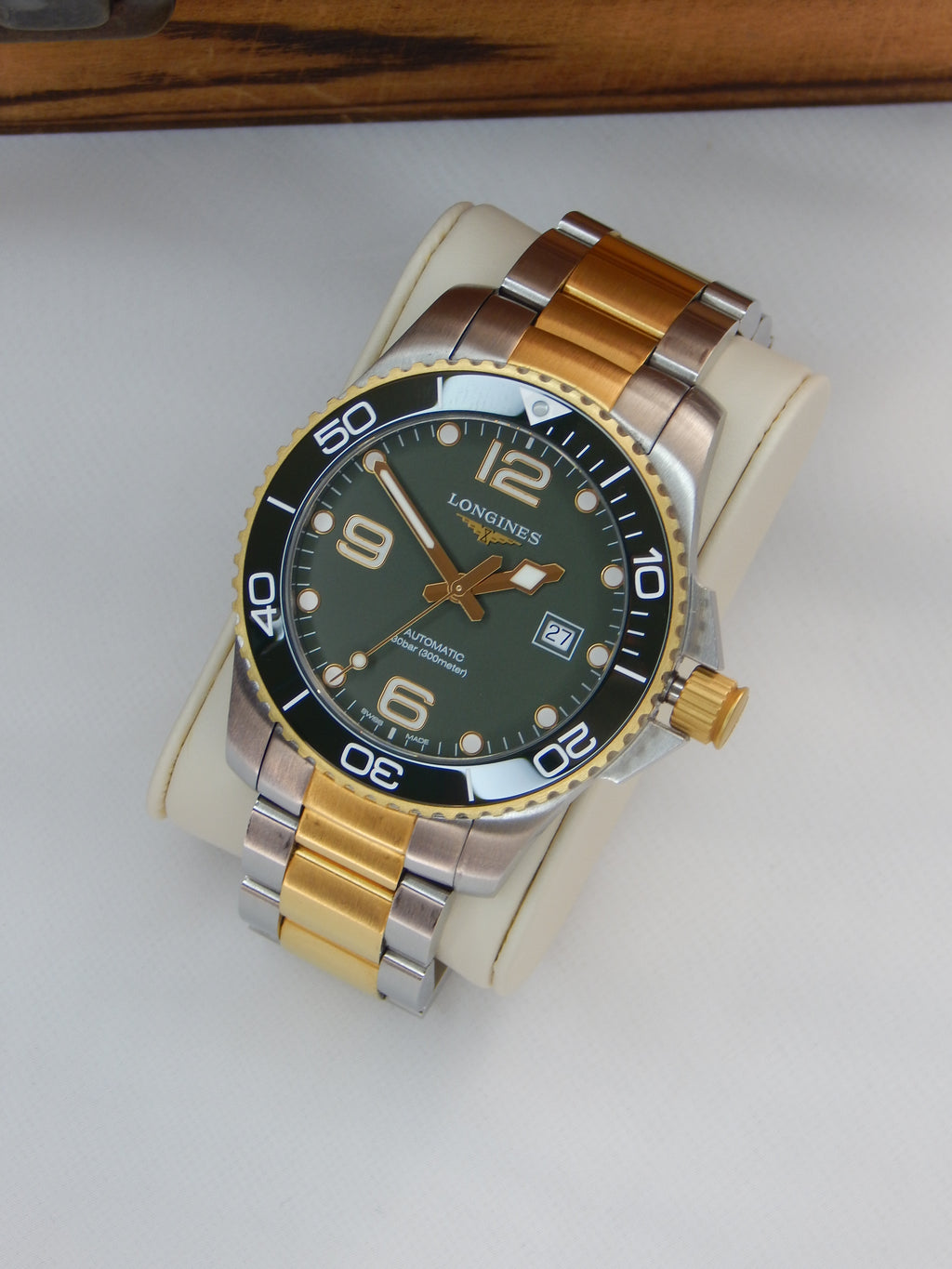 Longines Hydro Conquest, big size, Green Dial