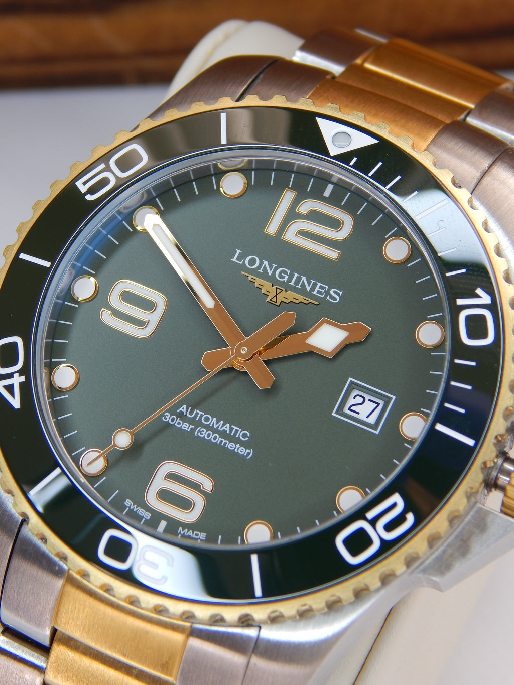 Longines Hydro Conquest, big size, Green Dial