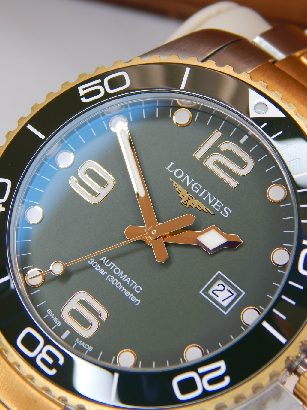 Longines Hydro Conquest, big size, Green Dial