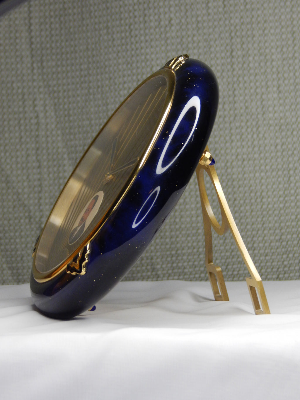 Stolové hodiny Cartier Lapis Lazuli s portrétom Omara Bonga